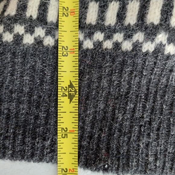 VTG 100% Wool SZ Med 1/4 Zip Nordic Winter Snowflake Ski Y2K Squaw Valley - Picture 15 of 16